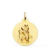 Medalla San Cristóbal Oro 18K 22Mm Matizada<Alda Joyeros Fashion