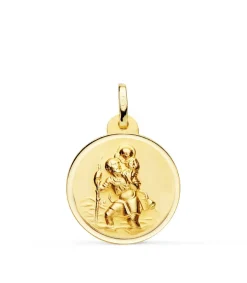 Medalla San Cristóbal Oro 18K 20Mm Bisel<Alda Joyeros New