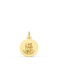 Medalla San Cristóbal Oro 18K 12Mm Matizada<Alda Joyeros New