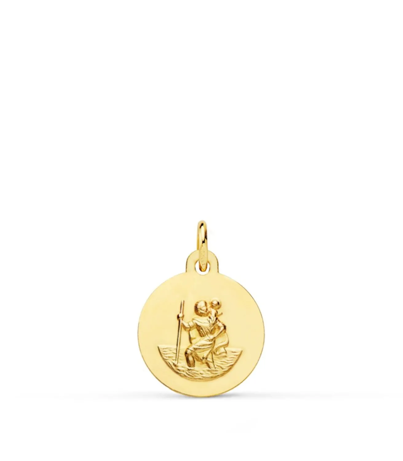 Medalla San Cristóbal Oro 18K 12Mm Matizada<Alda Joyeros New