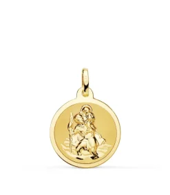 Medalla San Cristóbal Oro 18K 18Mm Brillo<Alda Joyeros Cheap