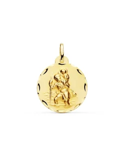 Medalla San Cristóbal Oro 18K 22Mm Tallada<Alda Joyeros Outlet