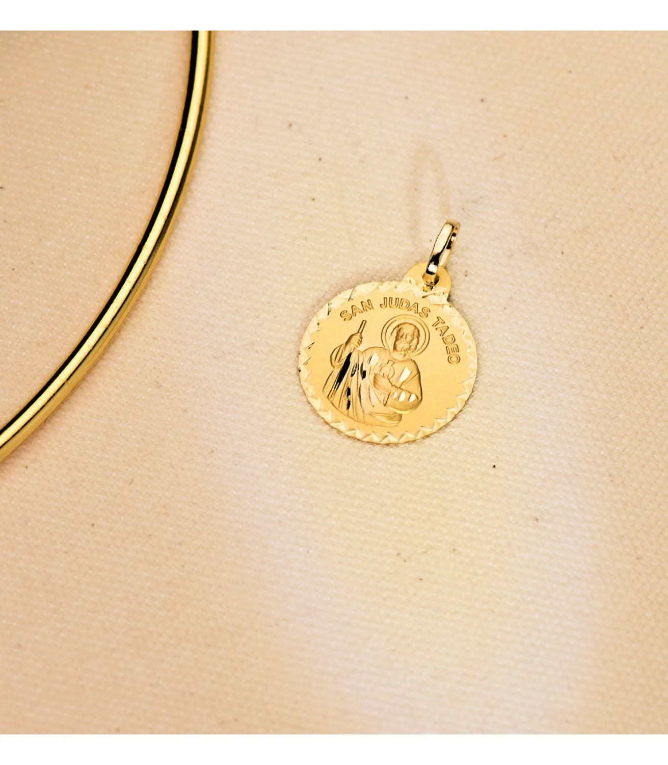 Medalla San Judas Tadeo Oro 18K 20Mm Talla<Alda Joyeros Clearance