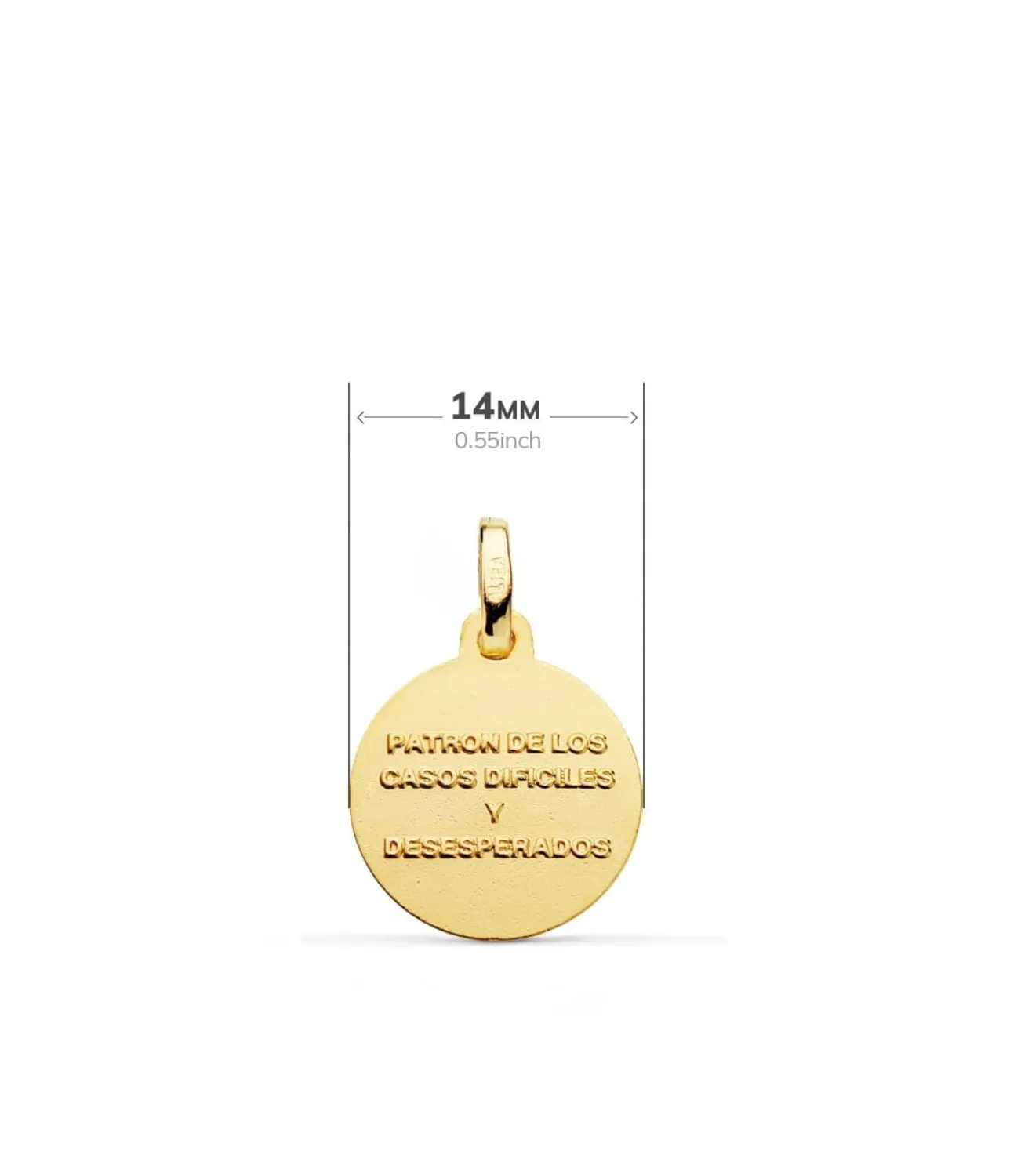 Medalla San Judas Tadeo Oro 18K 14Mm<Alda Joyeros Clearance