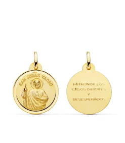 Medalla San Judas Tadeo Oro 18K 20Mm Bisel<Alda Joyeros Cheap