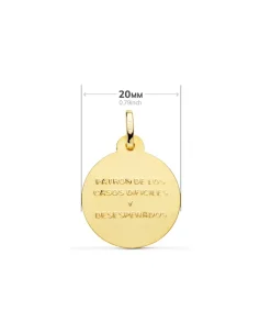 Medalla San Judas Tadeo Oro 18K 20Mm Bisel<Alda Joyeros Cheap