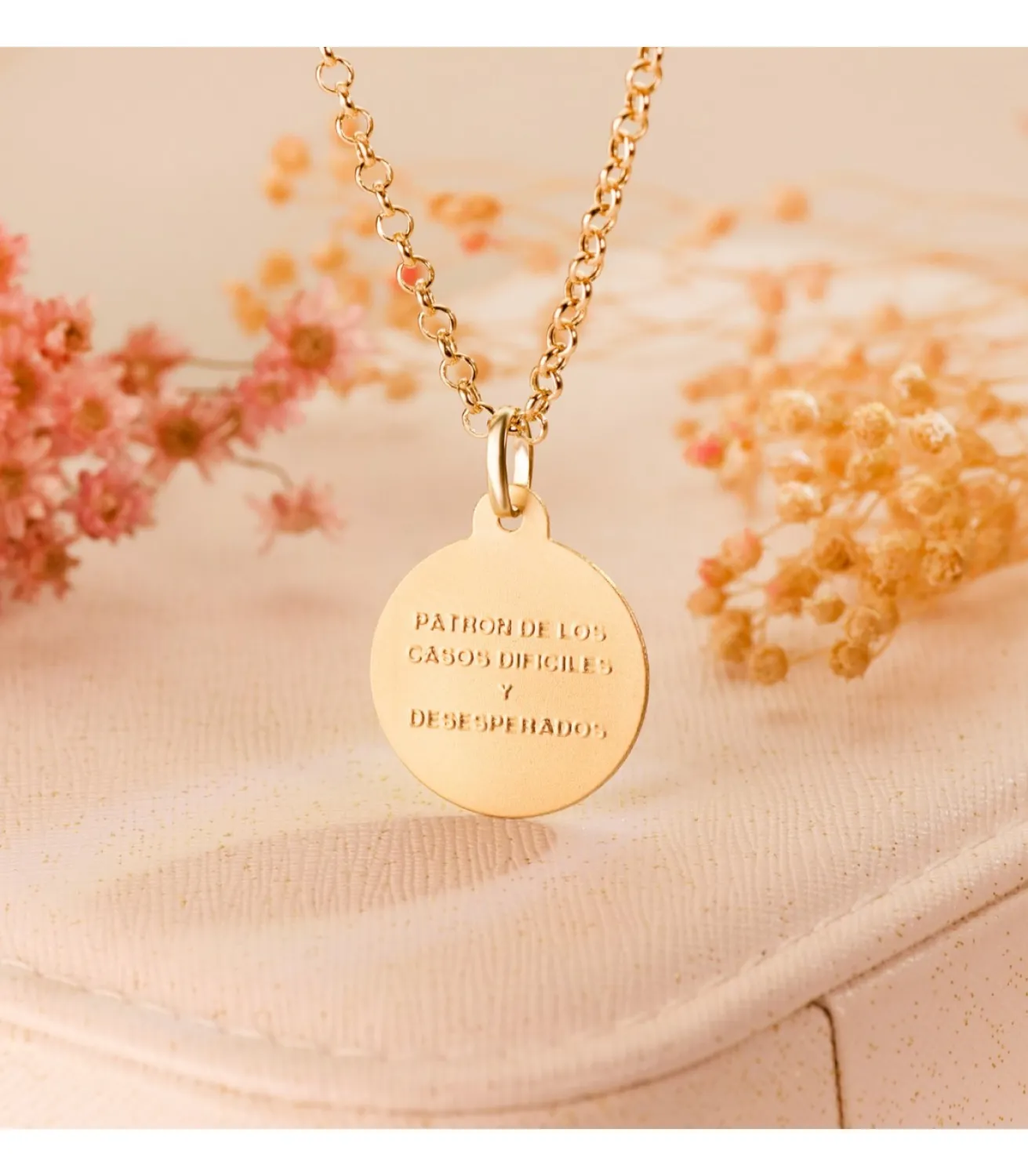 Medalla San Judas Tadeo Oro 18K 24Mm Bisel<Alda Joyeros Fashion