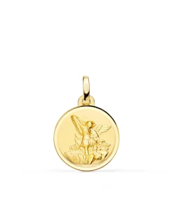 Medalla San Miguel Oro 18K Bisel 18Mm<Alda Joyeros Sale