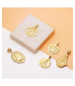 Medalla Silueta Virgen Del Rocio Oro 18K 30Mm<Alda Joyeros Best