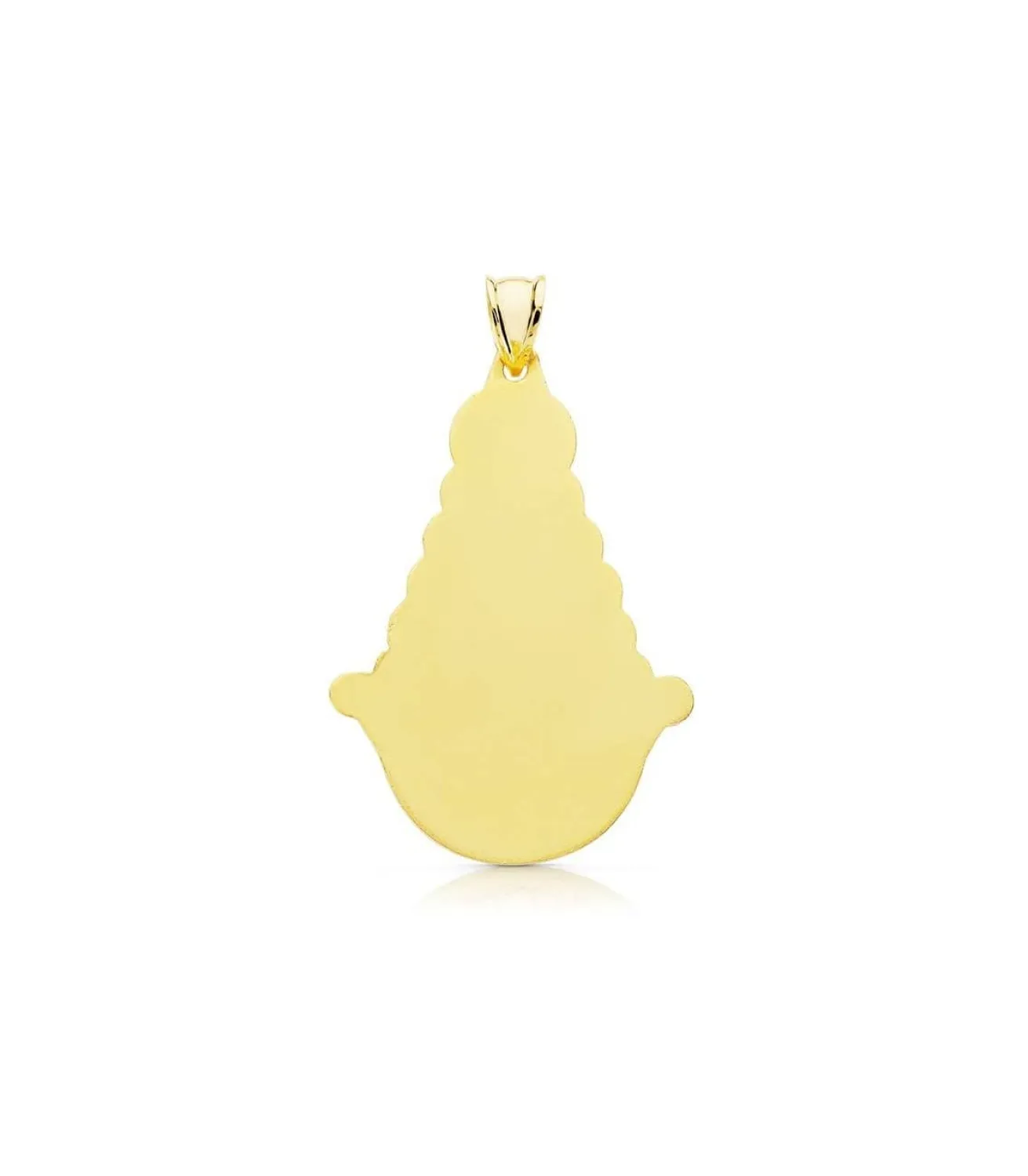 Medalla Silueta Virgen Del Rocio Oro 18K 40Mm<Alda Joyeros Online