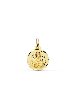Medalla Virgen Carmen Oro 18K 14Mm Tallada<Alda Joyeros Cheap