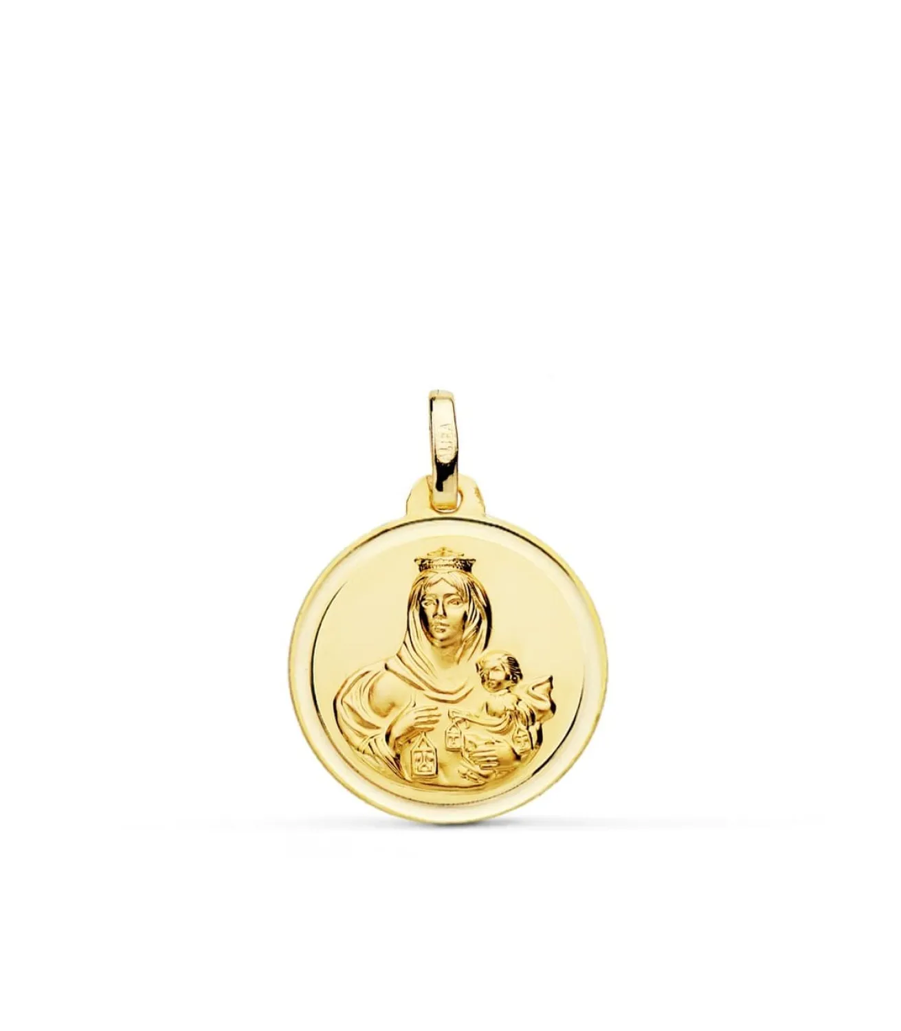 Medalla Virgen Carmen Oro 18K 18Mm Bisel<Alda Joyeros New