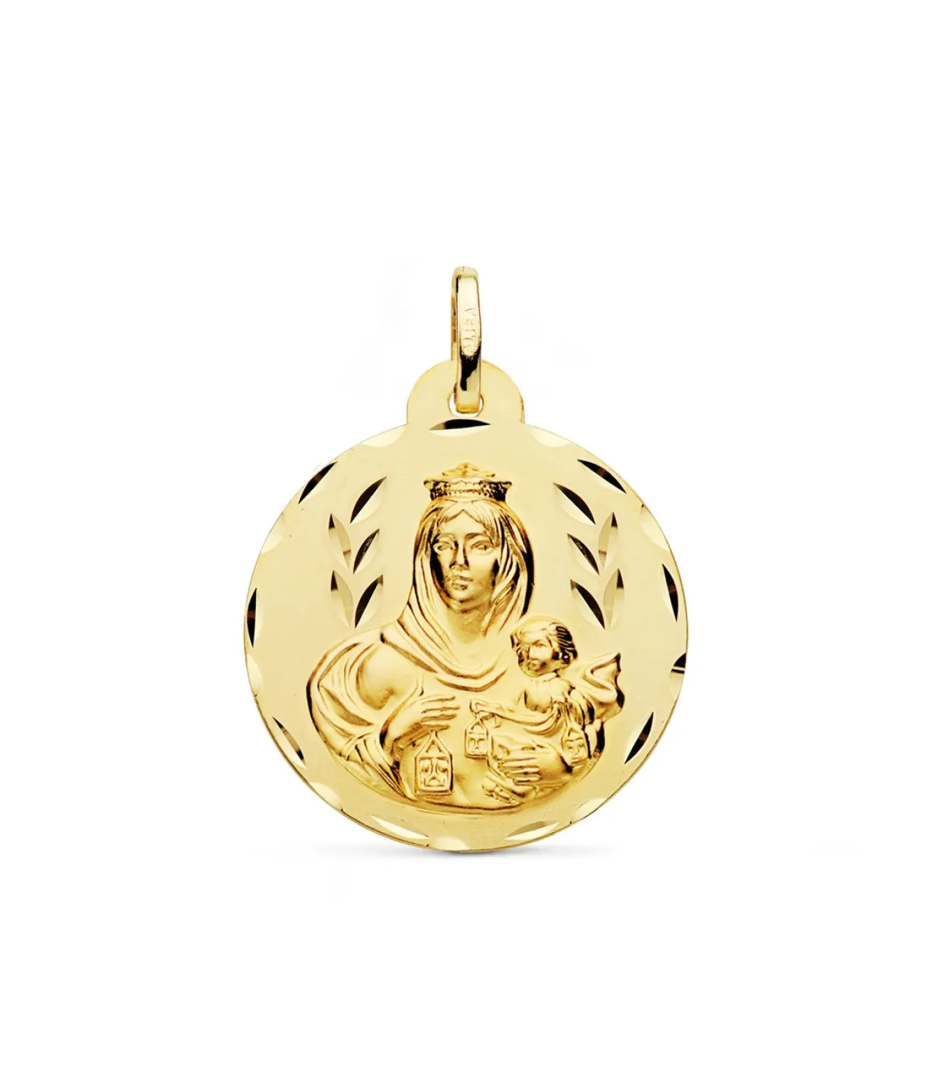 Medalla Virgen Carmen Oro 18K 26Mm Tallada<Alda Joyeros Discount