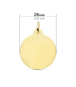 Medalla Virgen Carmen Oro 18K 26Mm Bisel<Alda Joyeros Online