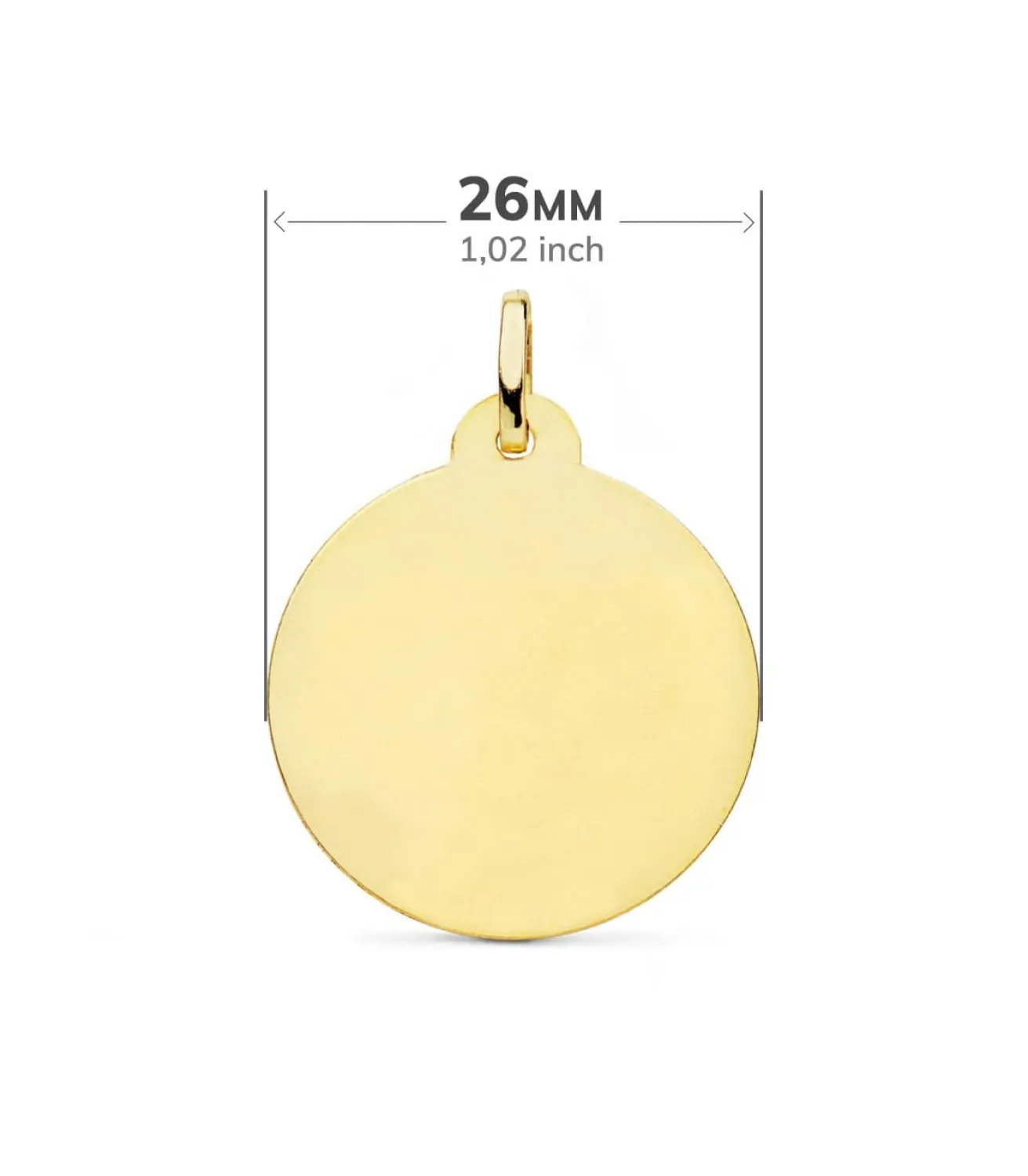 Medalla Virgen Carmen Oro 18K 26Mm Bisel<Alda Joyeros Online