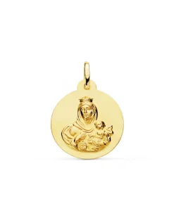 Medalla Virgen Carmen Oro 18K 22Mm Mate<Alda Joyeros Cheap