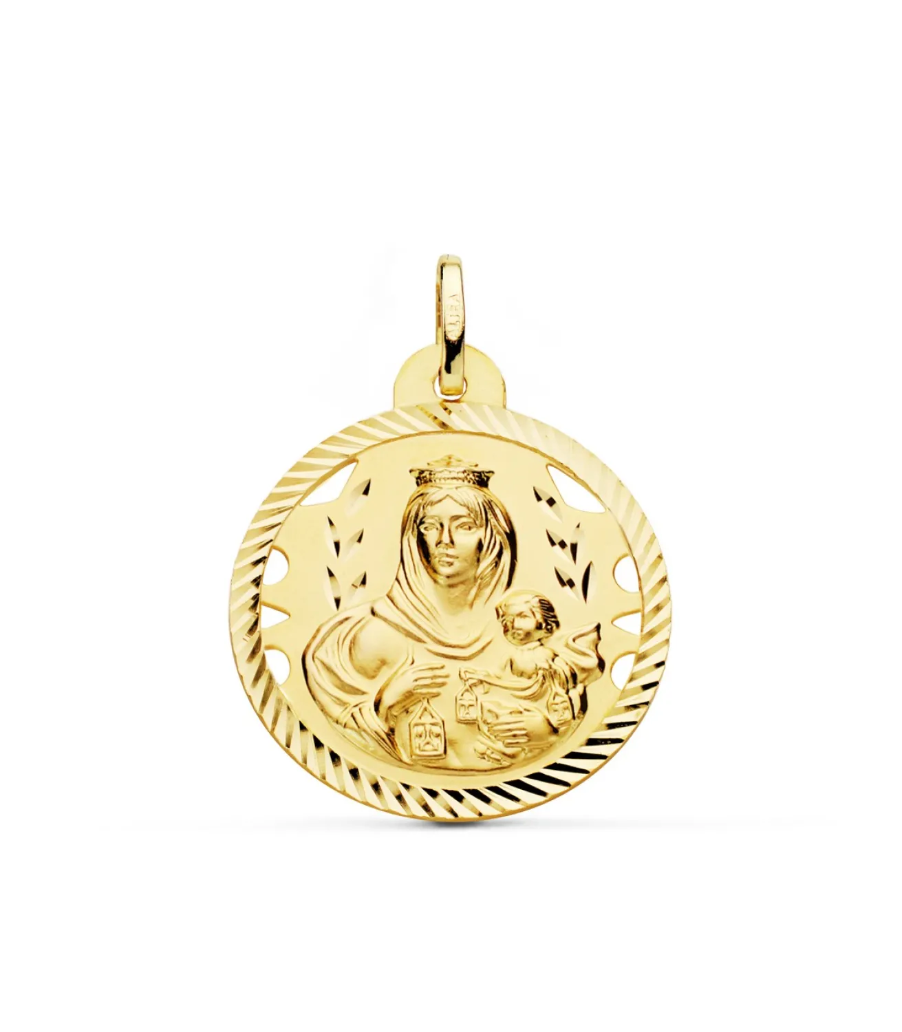 Medalla Virgen Carmen Oro 18K 26Mm Calada<Alda Joyeros Online