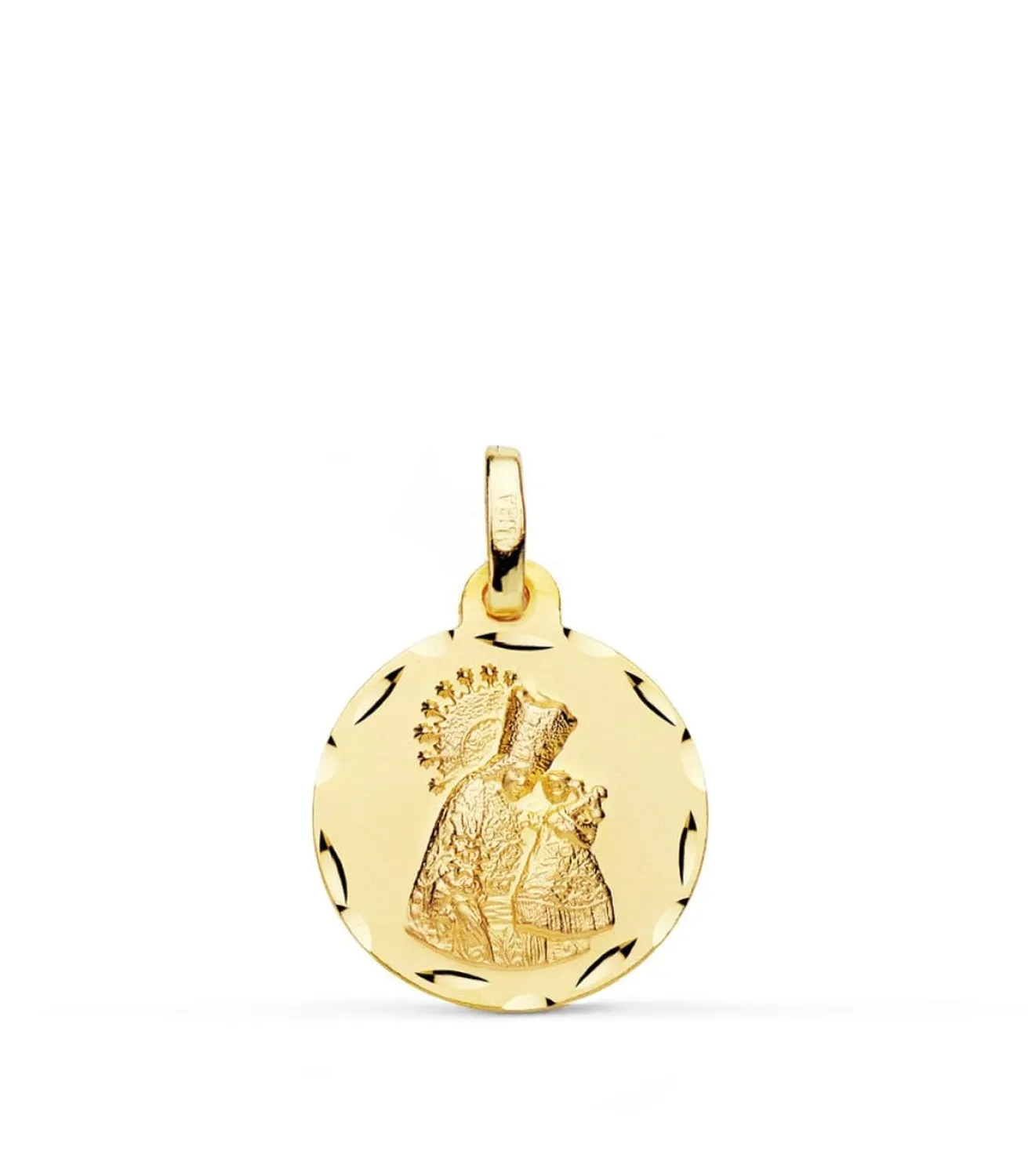 Medalla Virgen De Los Desamparados Oro 18K 16Mm Tallada<Alda Joyeros Store