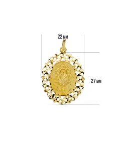 Medalla Virgen Del Pilar 18 Ktes 27Mm<Alda Joyeros New