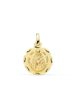 Medalla Virgen Del Rocio Oro 18K Tallada 16 Mm<Alda Joyeros Hot