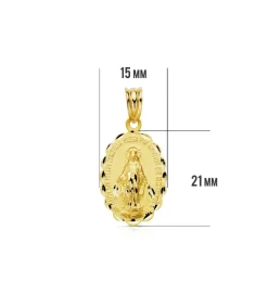 Medalla Virgen Milagrosa 9 Ktes 21Mm<Alda Joyeros Discount