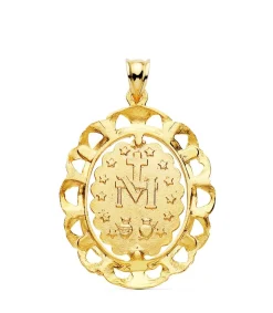 Medalla Virgen Milagrosa Cerco Oro 18K 30 Mm<Alda Joyeros Fashion