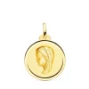Medalla Virgen Niña Bisel Oro Amarillo 18 K 20 Mm<Alda Joyeros Cheap