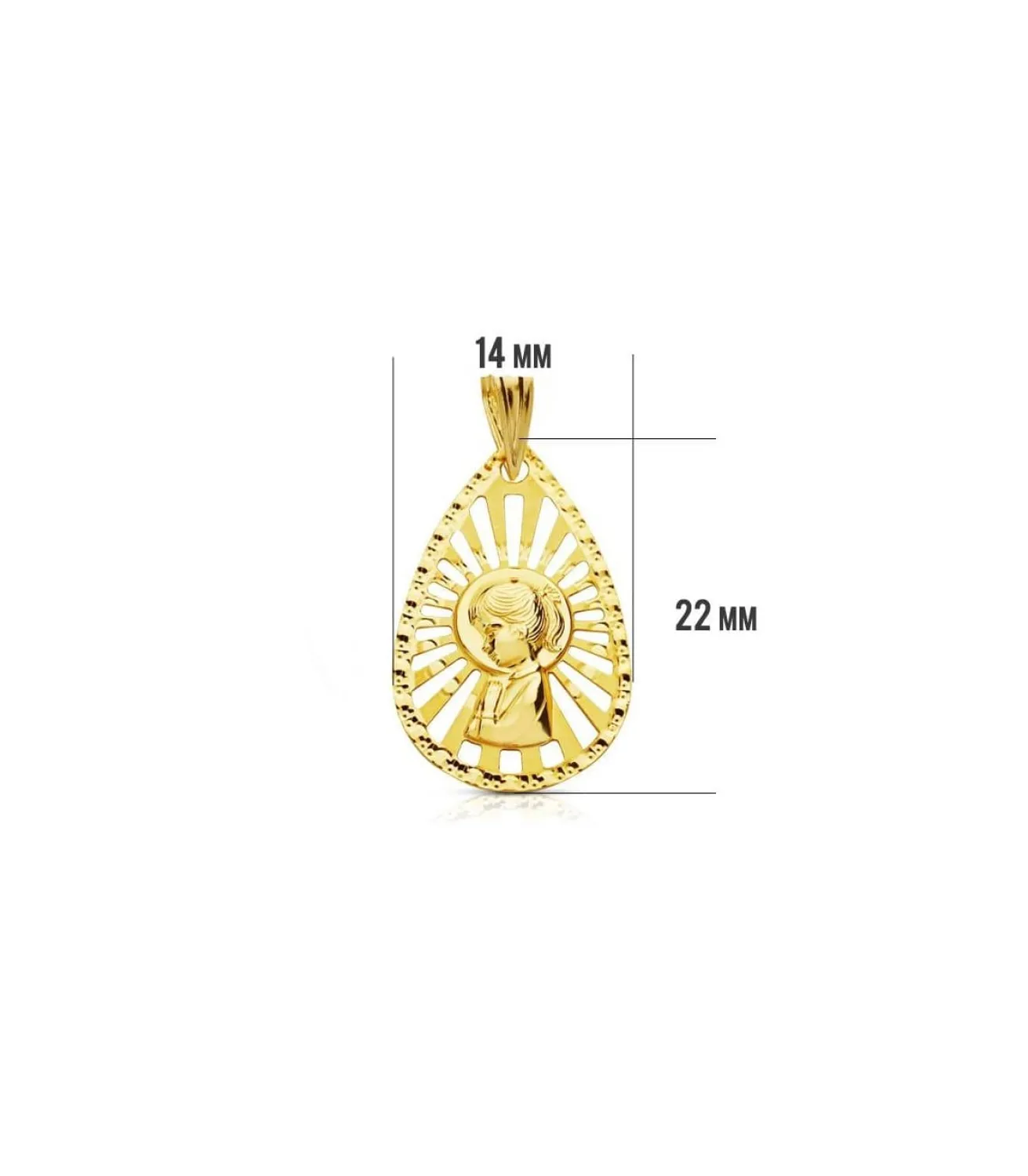 Medalla Virgen Niña Calada 18 Ktes<Alda Joyeros Clearance