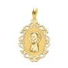 Medalla Virgen Niña Cerco 18 Ktes 23 Mm<Alda Joyeros Hot