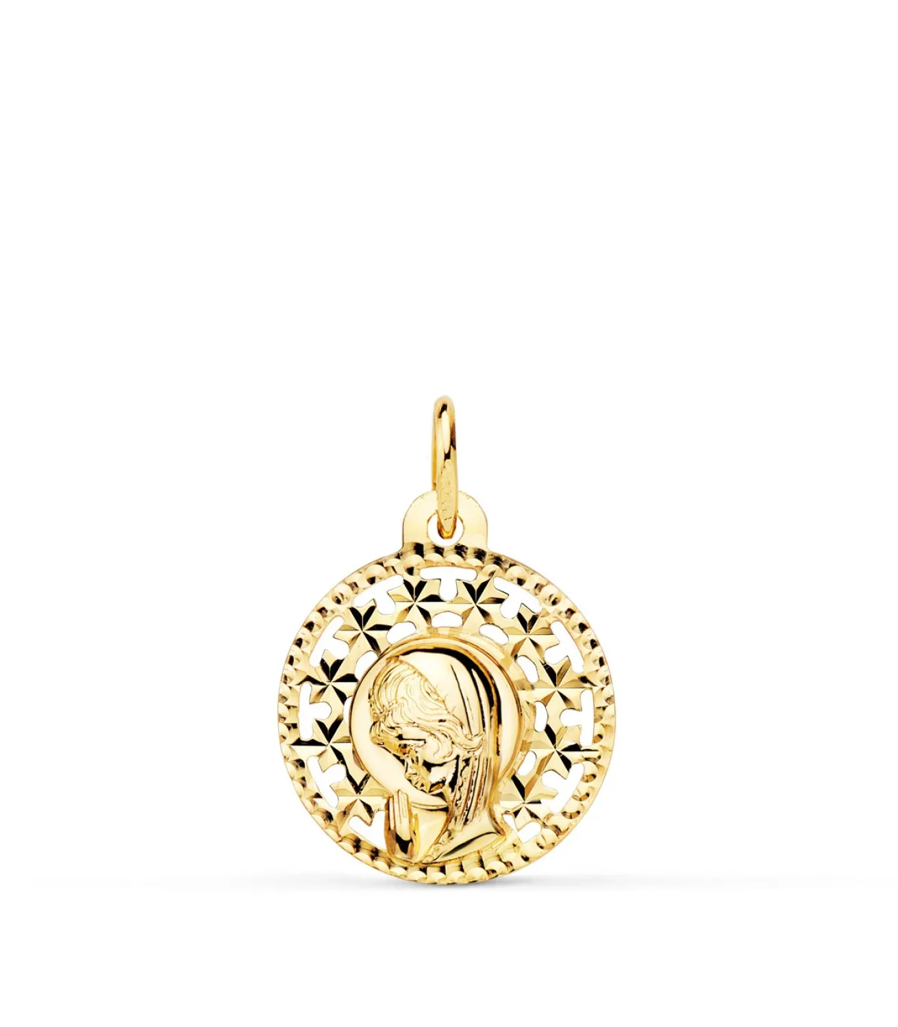 Medalla Virgen Niña Estrellas 18 Ktes<Alda Joyeros Online