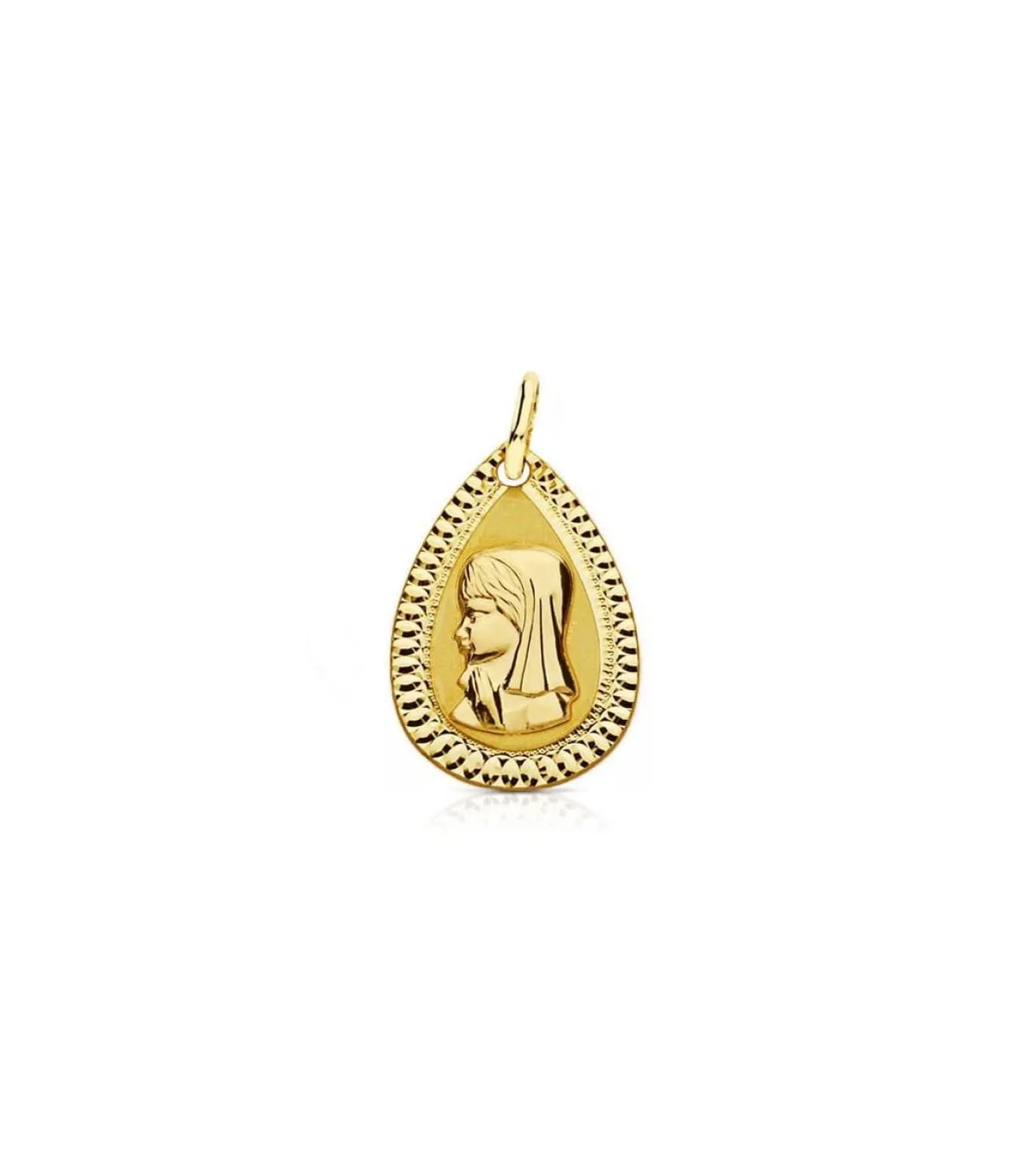 Medalla Virgen Niña Gota 18 Ktes<Alda Joyeros Shop