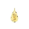 Medalla Virgen Niña Gota Tallada Oro 18 K 19 Mm<Alda Joyeros Clearance