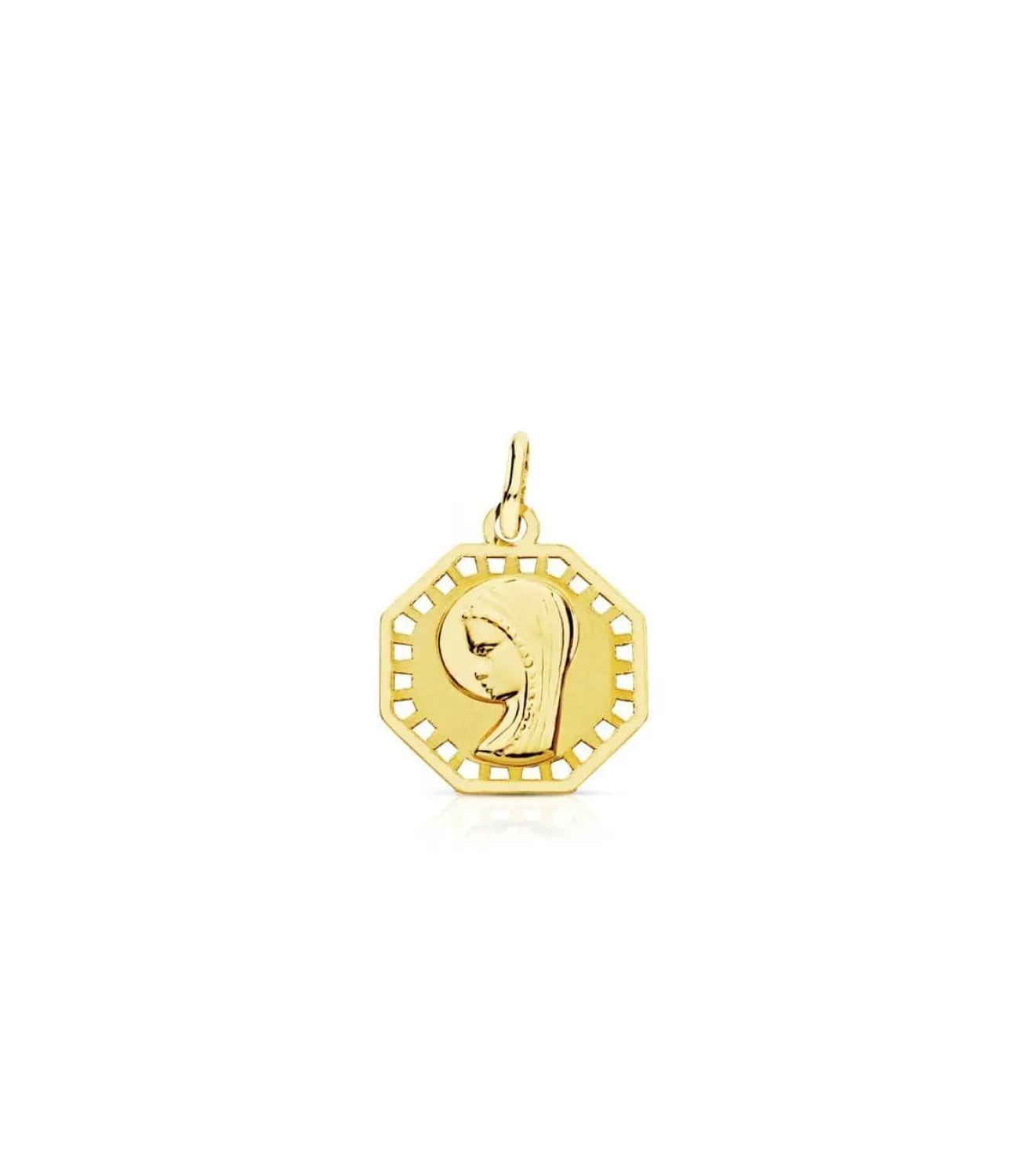 Medalla Virgen Niña Octogonal 18 Ktes<Alda Joyeros Cheap