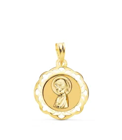 Medalla Virgen Niña Orla 18 Ktes 18 Mm<Alda Joyeros New
