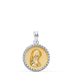 Medalla Virgen Niña Oro Bicolor 18K<Alda Joyeros Store