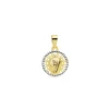 Medalla Virgen Niña Oro Bicolor 18K 15Mm<Alda Joyeros New