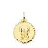 Medalla Virgen Niña Oro 18K 20Mm Talla<Alda Joyeros Best