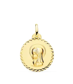 Medalla Virgen Niña Oro 18K 20Mm Talla<Alda Joyeros Best