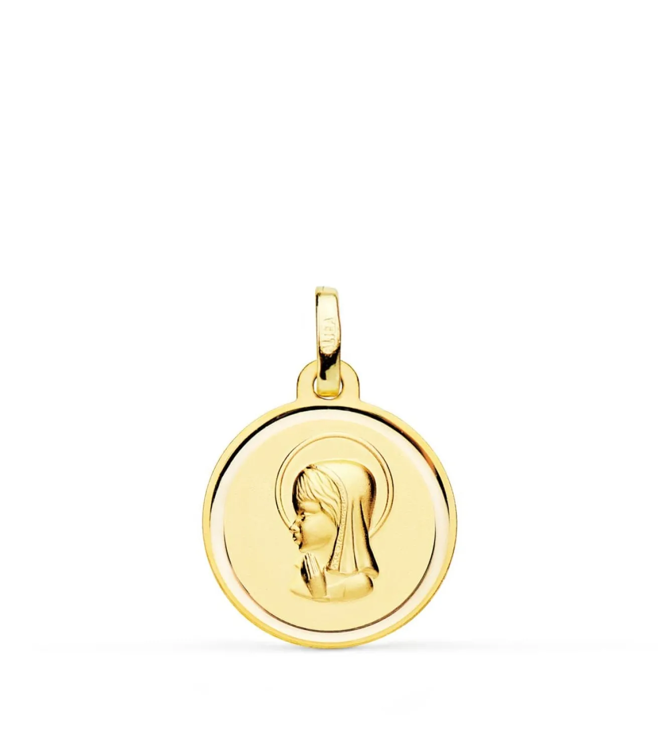 Medalla Virgen Niña Oro 18K 16Mm Bisel<Alda Joyeros Flash Sale