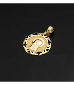 Medalla Virgen Niña Oro 18K 18Mm Orla Oracion<Alda Joyeros Cheap