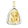 Medalla Virgen Niña Oro Y Plata Triangular<Alda Joyeros Shop