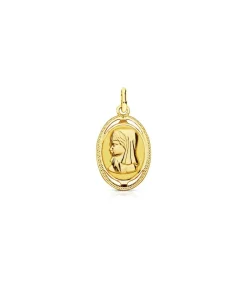 Medalla Virgen Niña Oval 18 Ktes<Alda Joyeros New