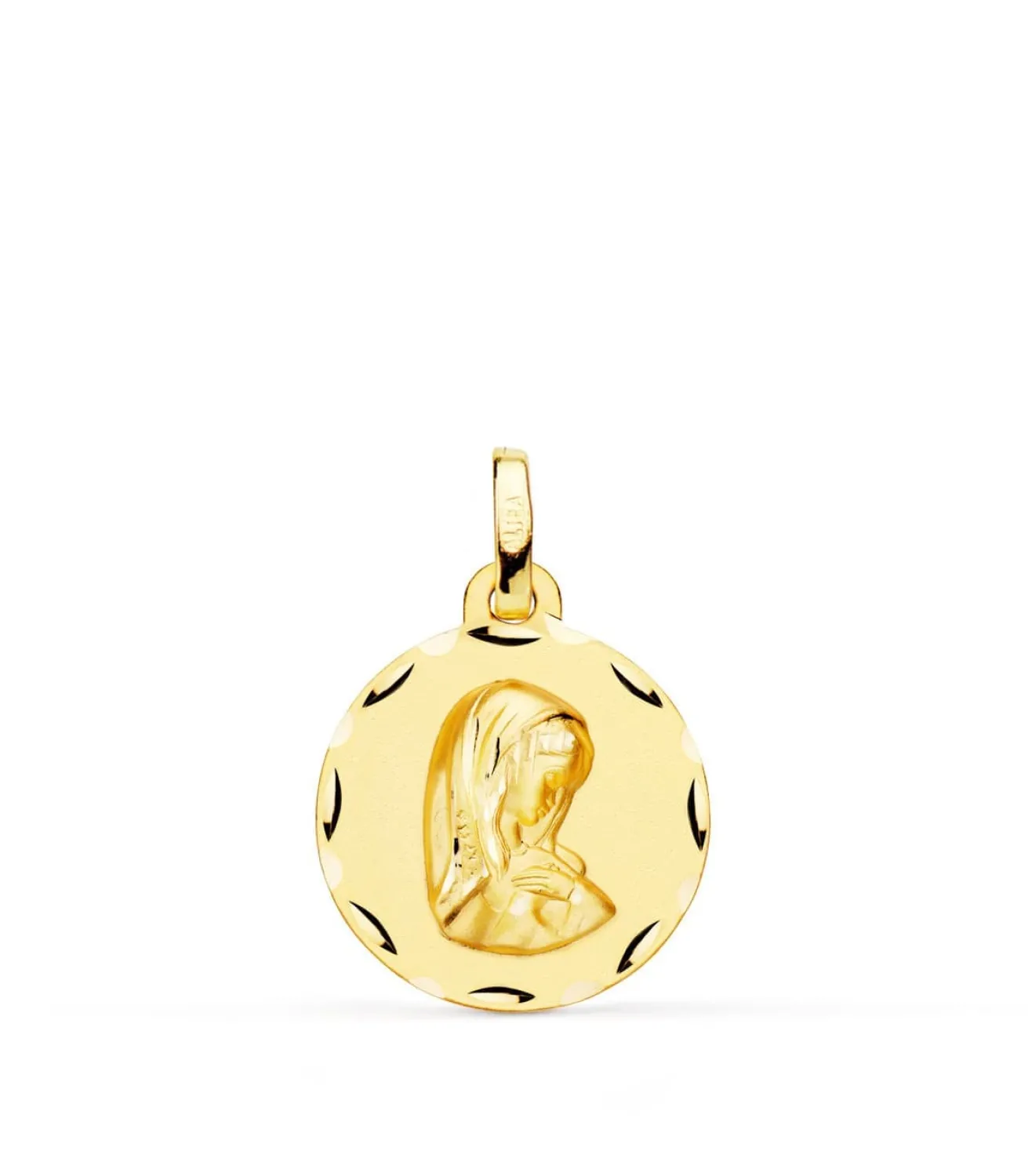 Medalla Virgen Niña Oval Oro Amarillo 18 K 16 Mm<Alda Joyeros Outlet