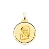 Medalla Virgen Niña Rezando 18K Bisel 20Mm<Alda Joyeros Clearance