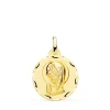 Medalla Virgen Niña Tallada 18Ktes 18Mm<Alda Joyeros Online