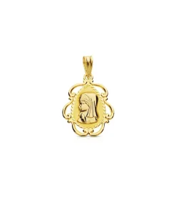Medalla Virgen Niña Tallada 18 Ktes<Alda Joyeros Best Sale