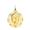 Medalla Virgen Niña Tallada Oro Amarillo 18 K 24 Mm<Alda Joyeros Best