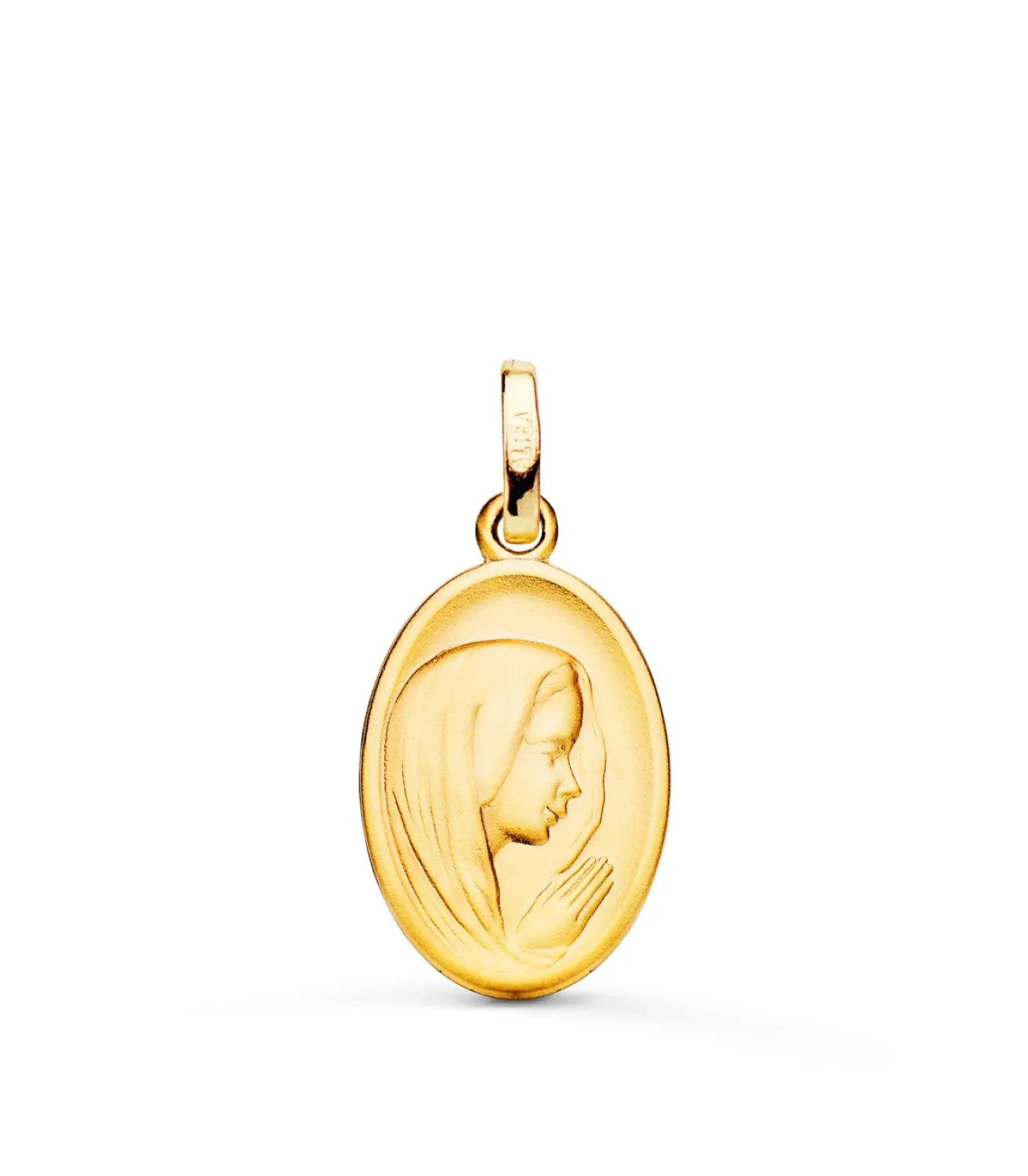 Medalla Virgen Oval Oro 18 K 20 Mm Matizada<Alda Joyeros Cheap