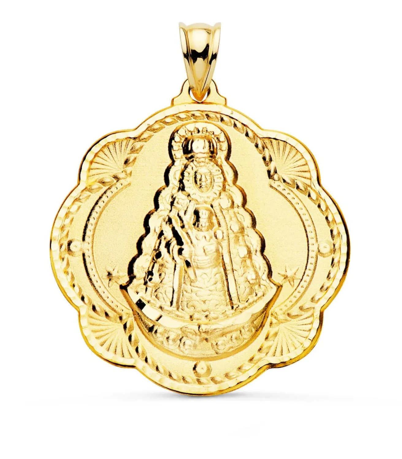 Medalla Virgen Rocio Oro 18K 40Mm Pandereta<Alda Joyeros Outlet