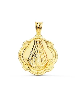 Medalla Virgen Rocio Oro 18K 26Mm Pandereta<Alda Joyeros Flash Sale